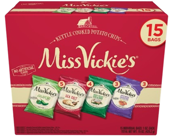Bag of MISS VICKIE’S® POTATO CHIP 15 COUNT VARIETY PACK